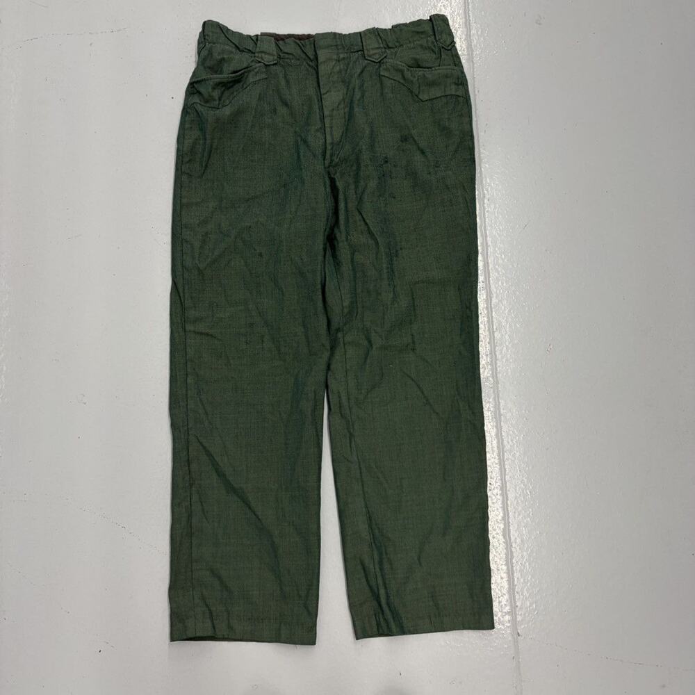 Vintage 60s Gross Green Western Wool Trousers 34x28